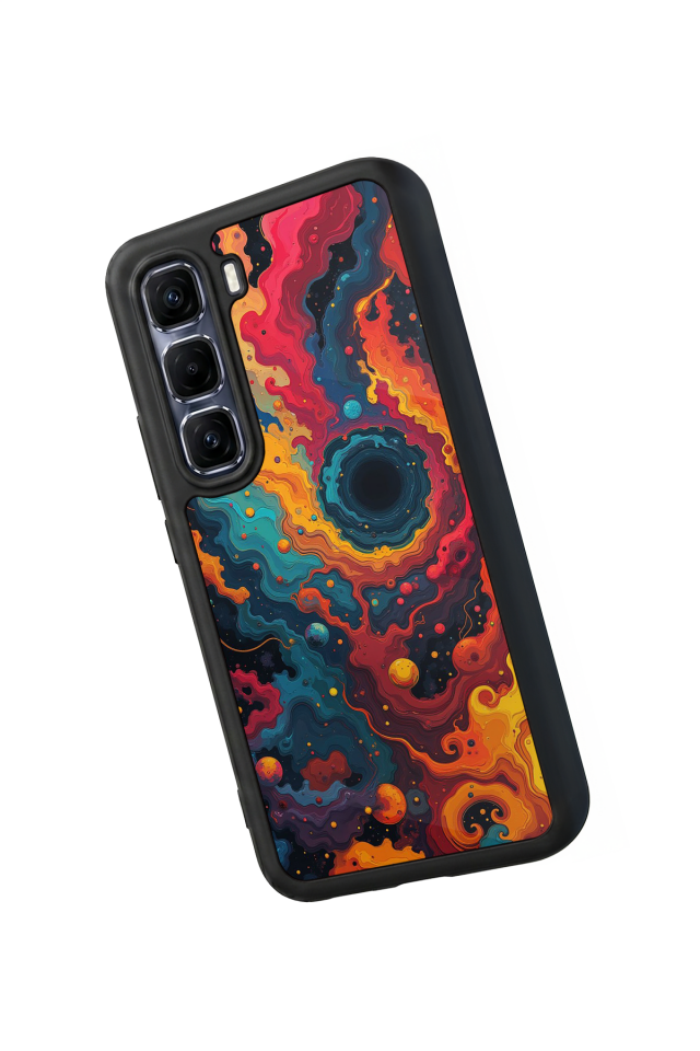 Infinix Hot 60 Pro Plus Uyumlu Abstract Tasarımlı Glossy Premium Kılıf