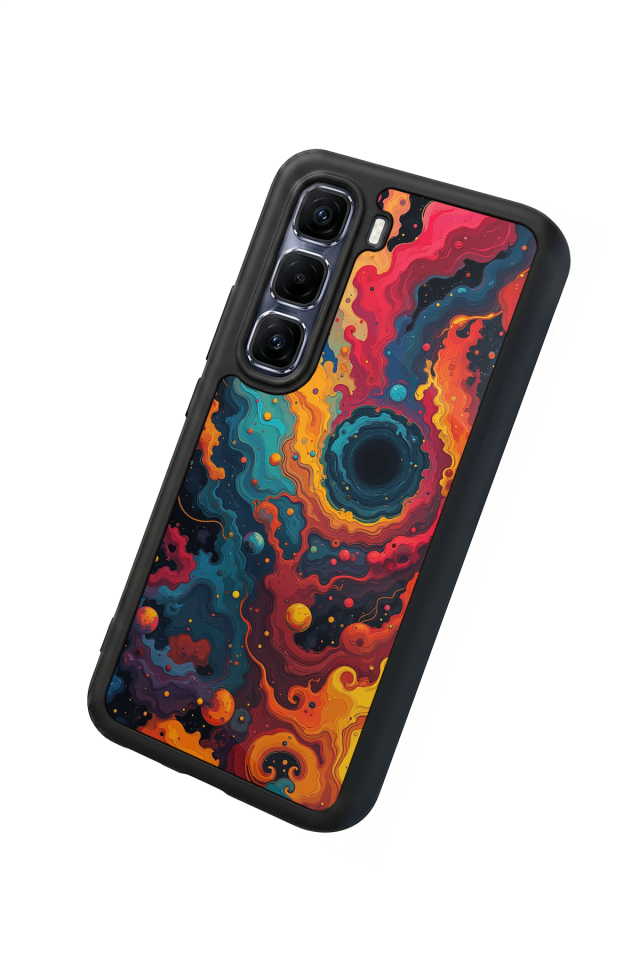 Infinix Hot 60 Pro Plus Uyumlu Abstract Tasarımlı Glossy Premium Kılıf