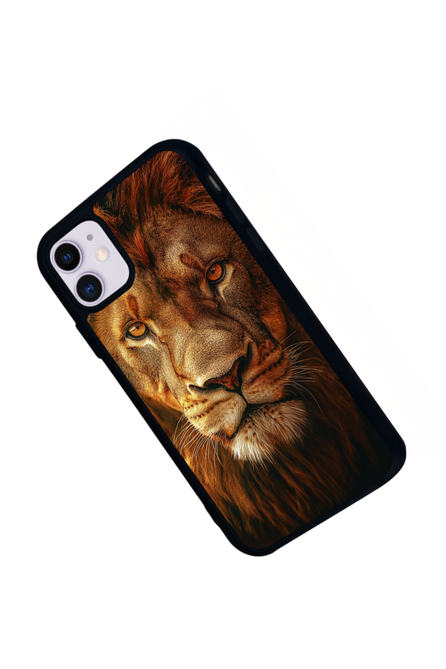 iPhone 11 Uyumlu Aslan Tasarımlı Glossy Premium Kılıf