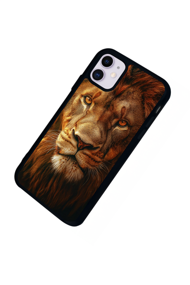iPhone 11 Uyumlu Aslan Tasarımlı Glossy Premium Kılıf