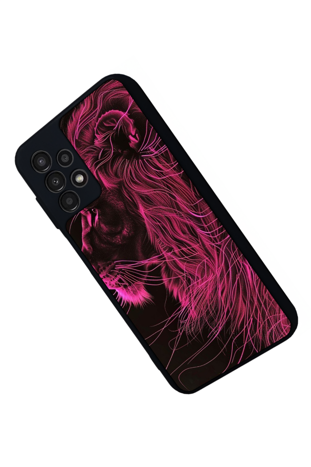 Samsung Galaxy A13 Uyumlu Aslan Tasarımlı Glossy Premium Kılıf