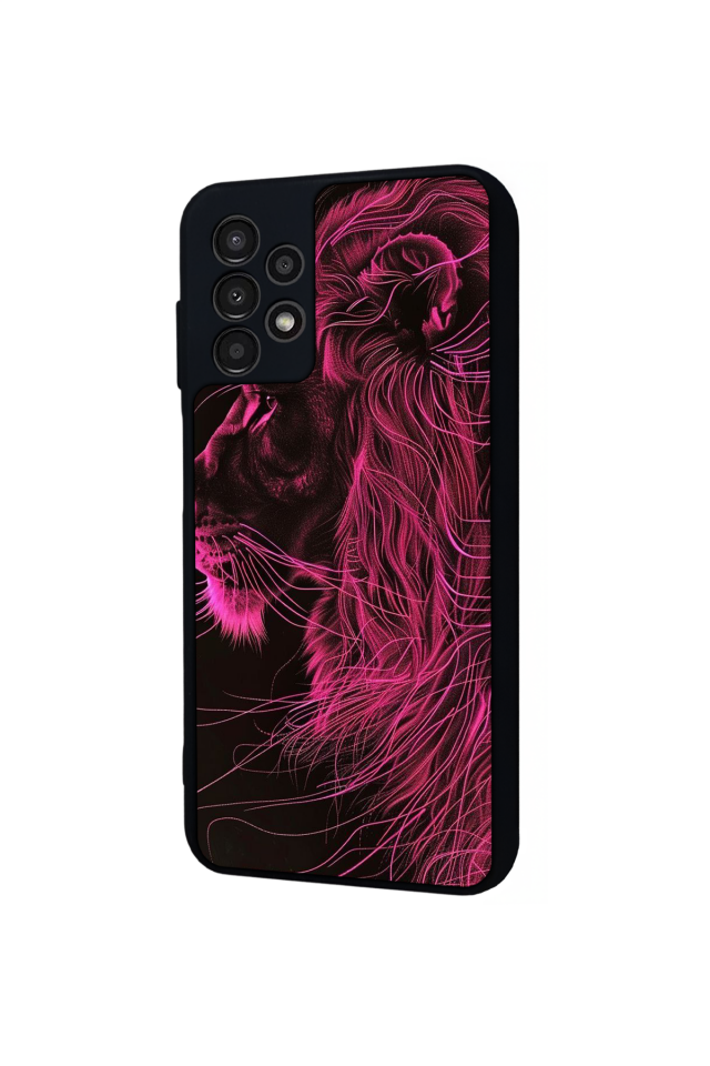 Samsung Galaxy A13 Uyumlu Aslan Tasarımlı Glossy Premium Kılıf