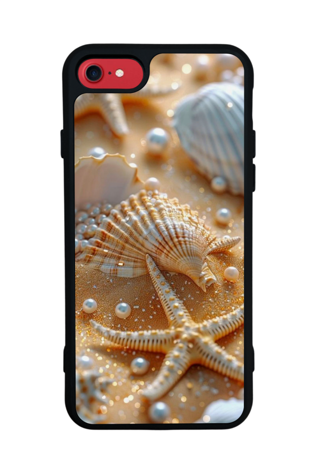 iPhone SE Uyumlu  İnci Tasarımlı Glossy Premium Kılıf