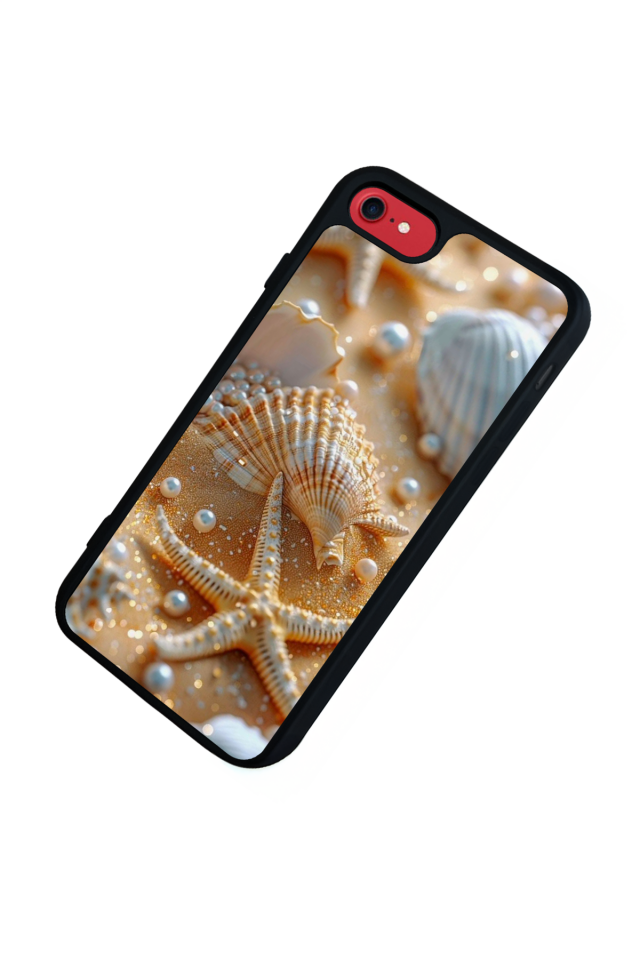 iPhone SE Uyumlu  İnci Tasarımlı Glossy Premium Kılıf