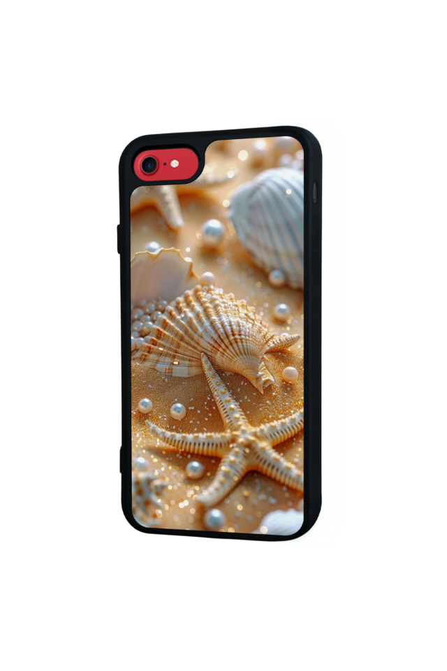 iPhone SE Uyumlu  İnci Tasarımlı Glossy Premium Kılıf