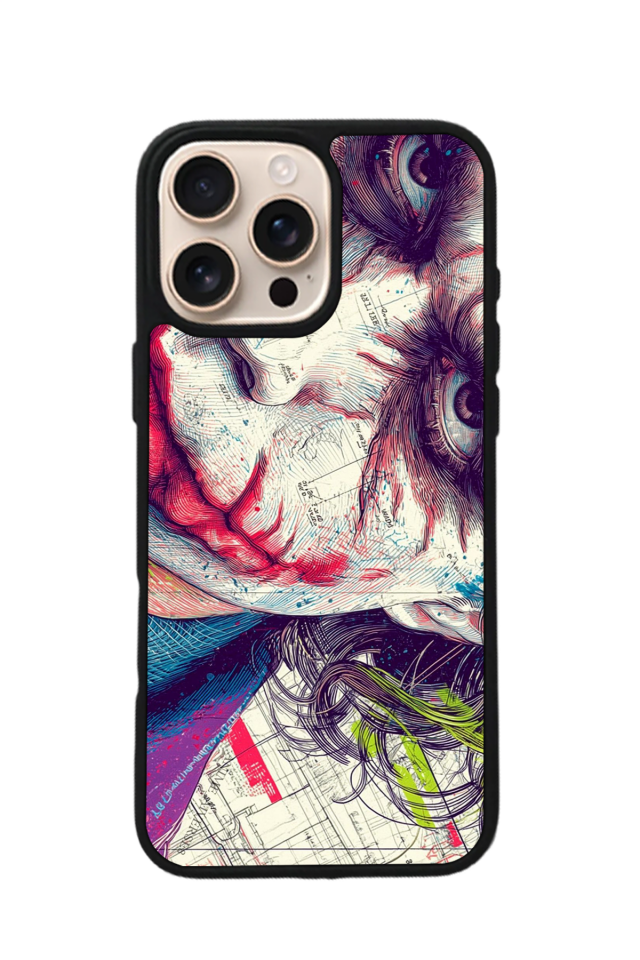 iPhone 16 Pro Uyumlu Joker Tasarımlı Glossy Premium Kılıf