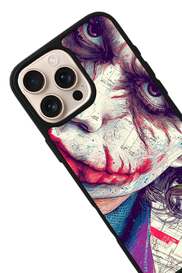 iPhone 16 Pro Uyumlu Joker Tasarımlı Glossy Premium Kılıf