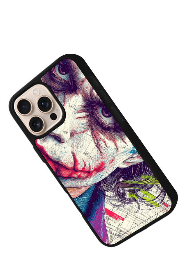 iPhone 16 Pro Uyumlu Joker Tasarımlı Glossy Premium Kılıf