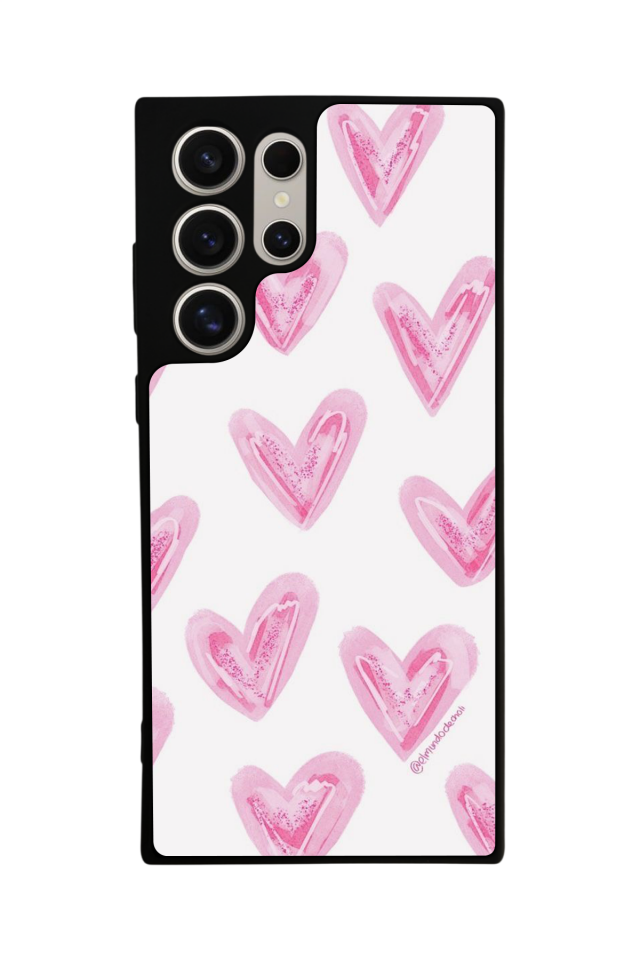 Samsung Galaxy S22 Ultra Uyumlu Kalp Love Tasarımlı Glossy Premium Kılıf