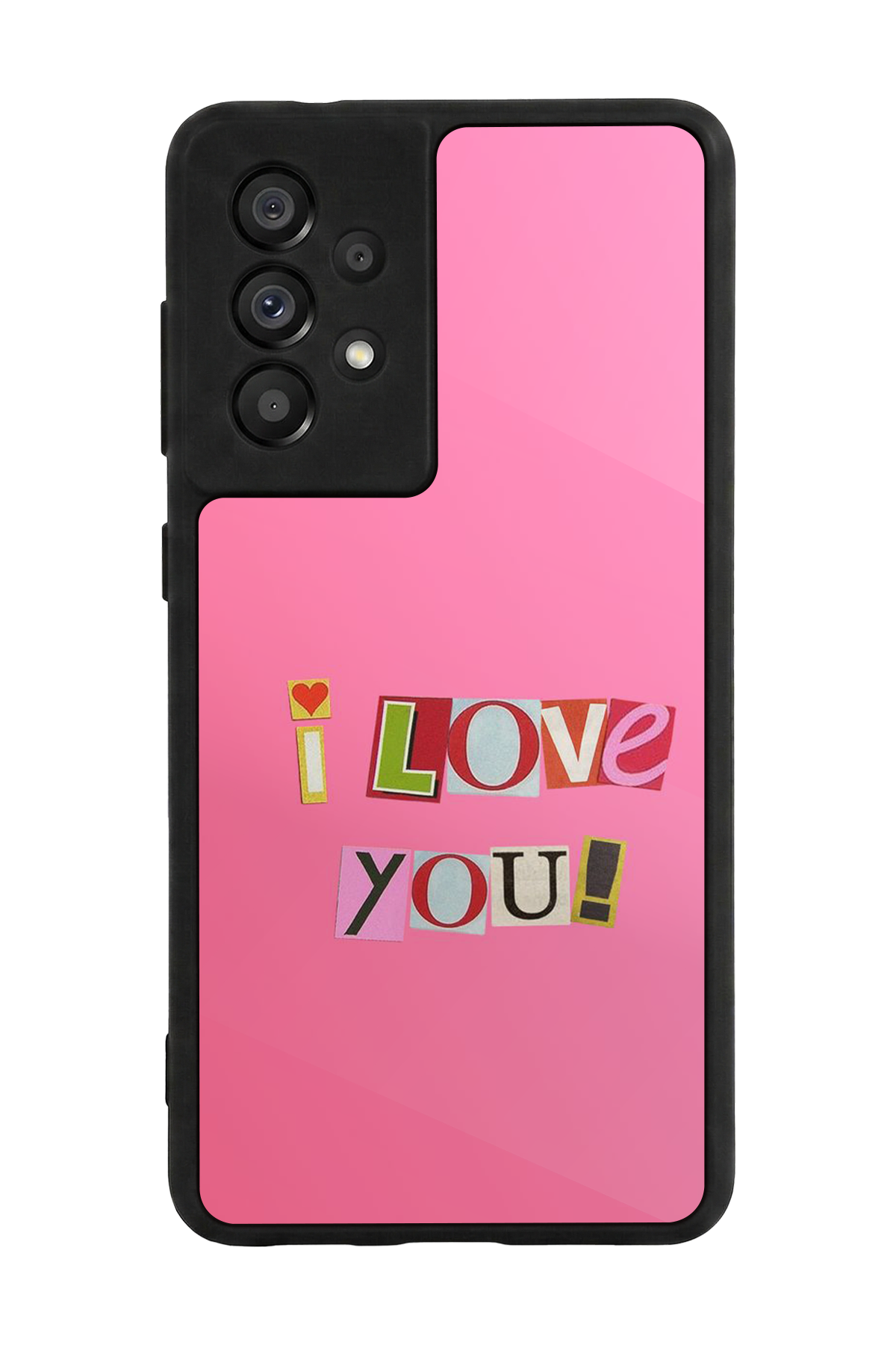 Samsung Galaxy A73 Uyumlu Kalp Love Tasarımlı Glossy Premium Kılıf