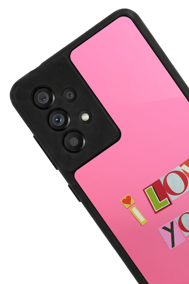 Samsung Galaxy A73 Uyumlu Kalp Love Tasarımlı Glossy Premium Kılıf