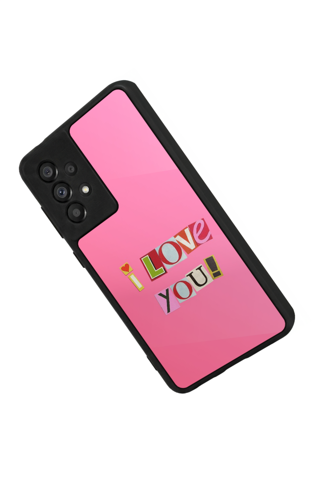 Samsung Galaxy A73 Uyumlu Kalp Love Tasarımlı Glossy Premium Kılıf