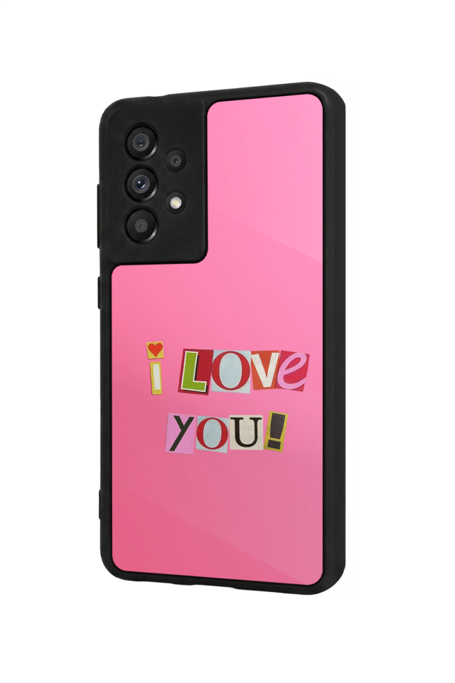 Samsung Galaxy A73 Uyumlu Kalp Love Tasarımlı Glossy Premium Kılıf