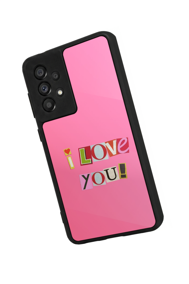 Samsung Galaxy A73 Uyumlu Kalp Love Tasarımlı Glossy Premium Kılıf