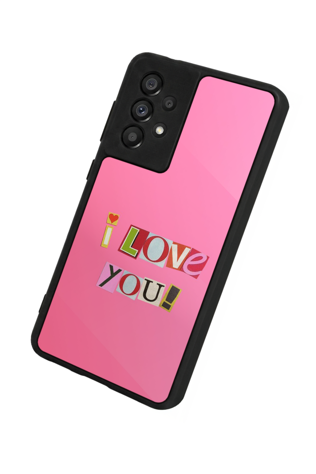 Samsung Galaxy A73 Uyumlu Kalp Love Tasarımlı Glossy Premium Kılıf