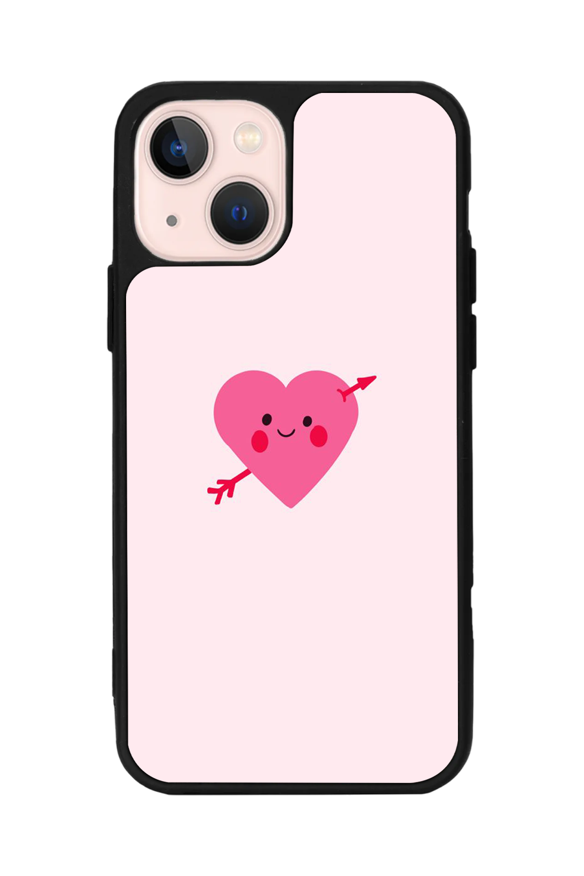 iPhone 14 Plus Uyumlu Kalp Love Tasarımlı Glossy Premium Kılıf