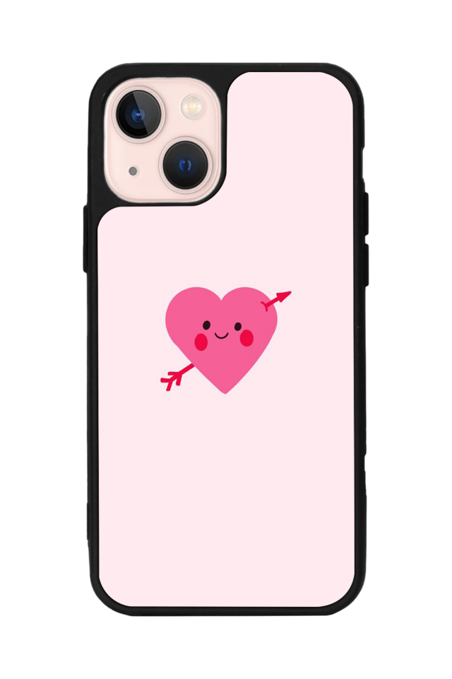 iPhone 14 Plus Uyumlu Kalp Love Tasarımlı Glossy Premium Kılıf