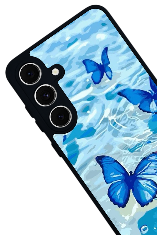 Samsung Galaxy S24 FE Uyumlu Kelebek Tasarımlı Glossy Premium Kılıf