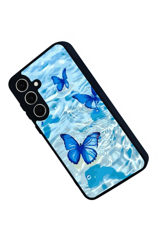 Samsung Galaxy S24 FE Uyumlu Kelebek Tasarımlı Glossy Premium Kılıf