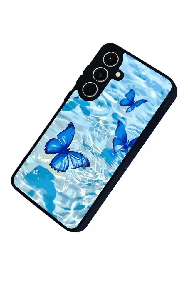 Samsung Galaxy S24 FE Uyumlu Kelebek Tasarımlı Glossy Premium Kılıf