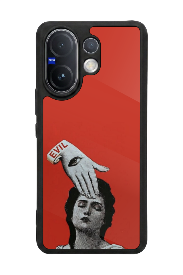 Vivo V60 Uyumlu Kirmizi Tasarımlı Glossy Premium Kılıf