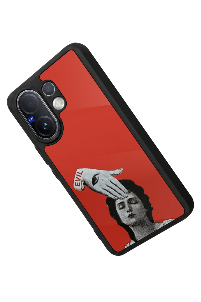 Vivo V60 Uyumlu Kirmizi Tasarımlı Glossy Premium Kılıf