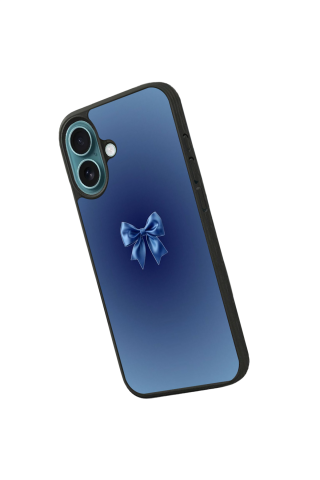 iPhone 16 Uyumlu Kurdele Tasarımlı Glossy Premium Kılıf