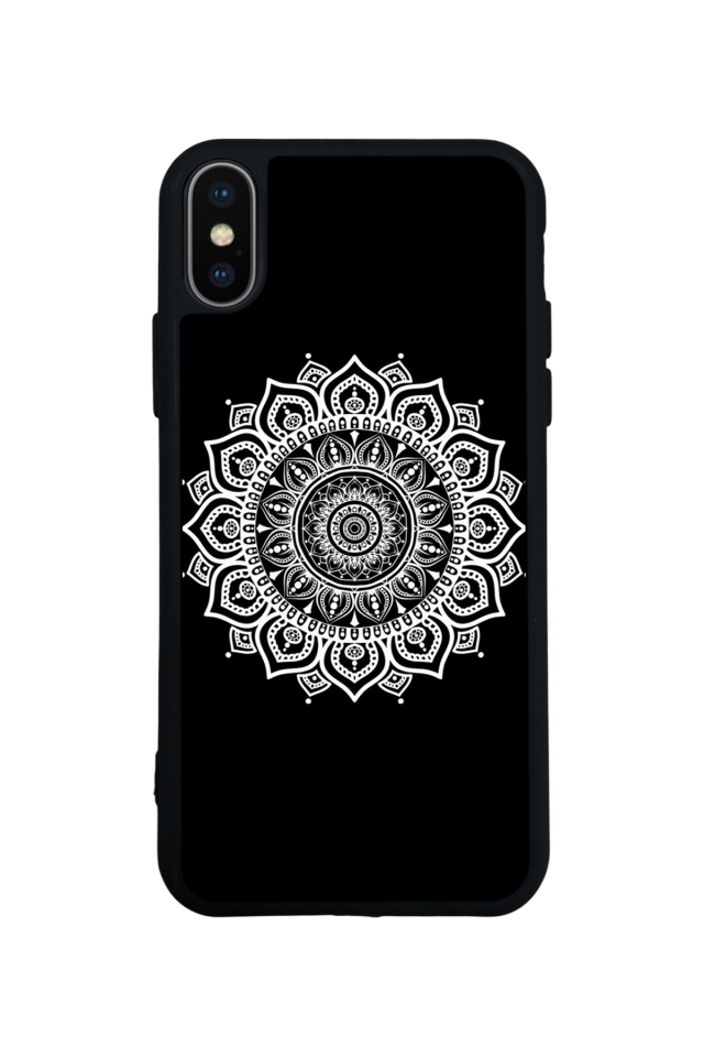 iPhone X/ XS Uyumlu Mandala Tasarımlı Glossy Premium Kılıf