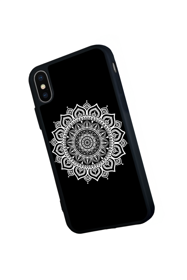 iPhone X/ XS Uyumlu Mandala Tasarımlı Glossy Premium Kılıf