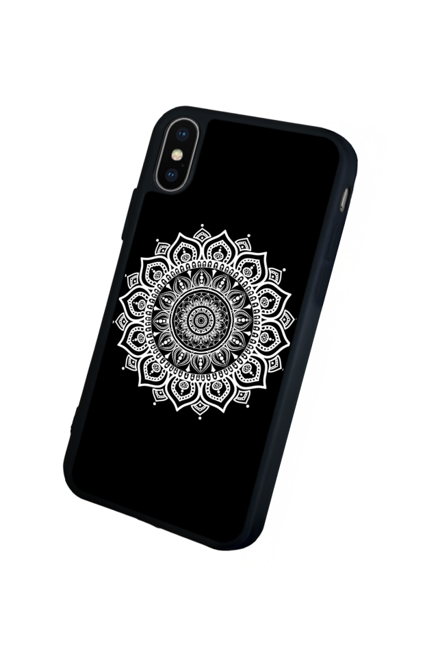 iPhone X/ XS Uyumlu Mandala Tasarımlı Glossy Premium Kılıf