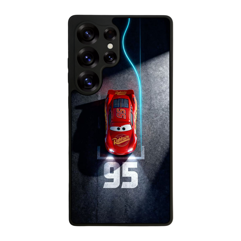 Samsung Galaxy S25 Ultra Uyumlu Şimsek McQueen Tasarımlı Glossy Premium Kılıf