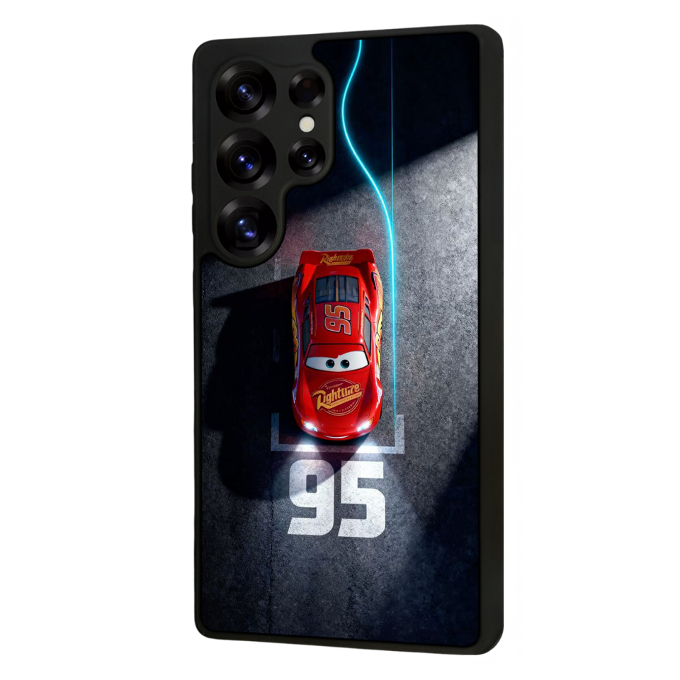 Samsung Galaxy S25 Ultra Uyumlu Şimsek McQueen Tasarımlı Glossy Premium Kılıf