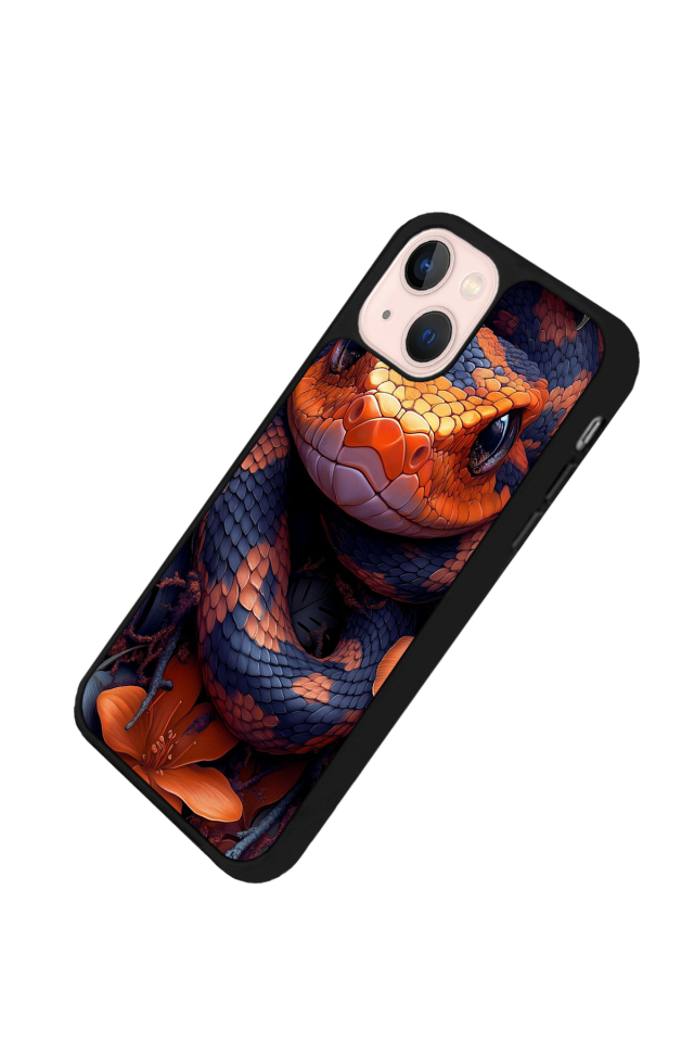 iPhone 15 Plus Uyumlu Yılan Tasarımlı Glossy Premium Kılıf