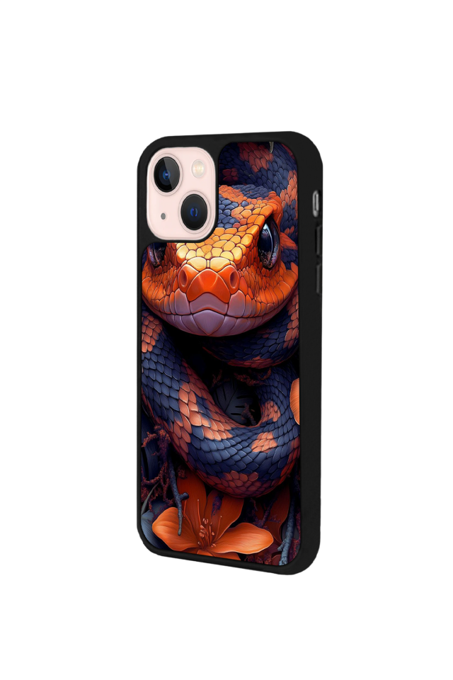 iPhone 15 Plus Uyumlu Yılan Tasarımlı Glossy Premium Kılıf