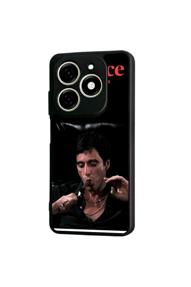 Tecno Spark 20/20C Uyumlu Scarface Tasarımlı Glossy Premium Kılıf