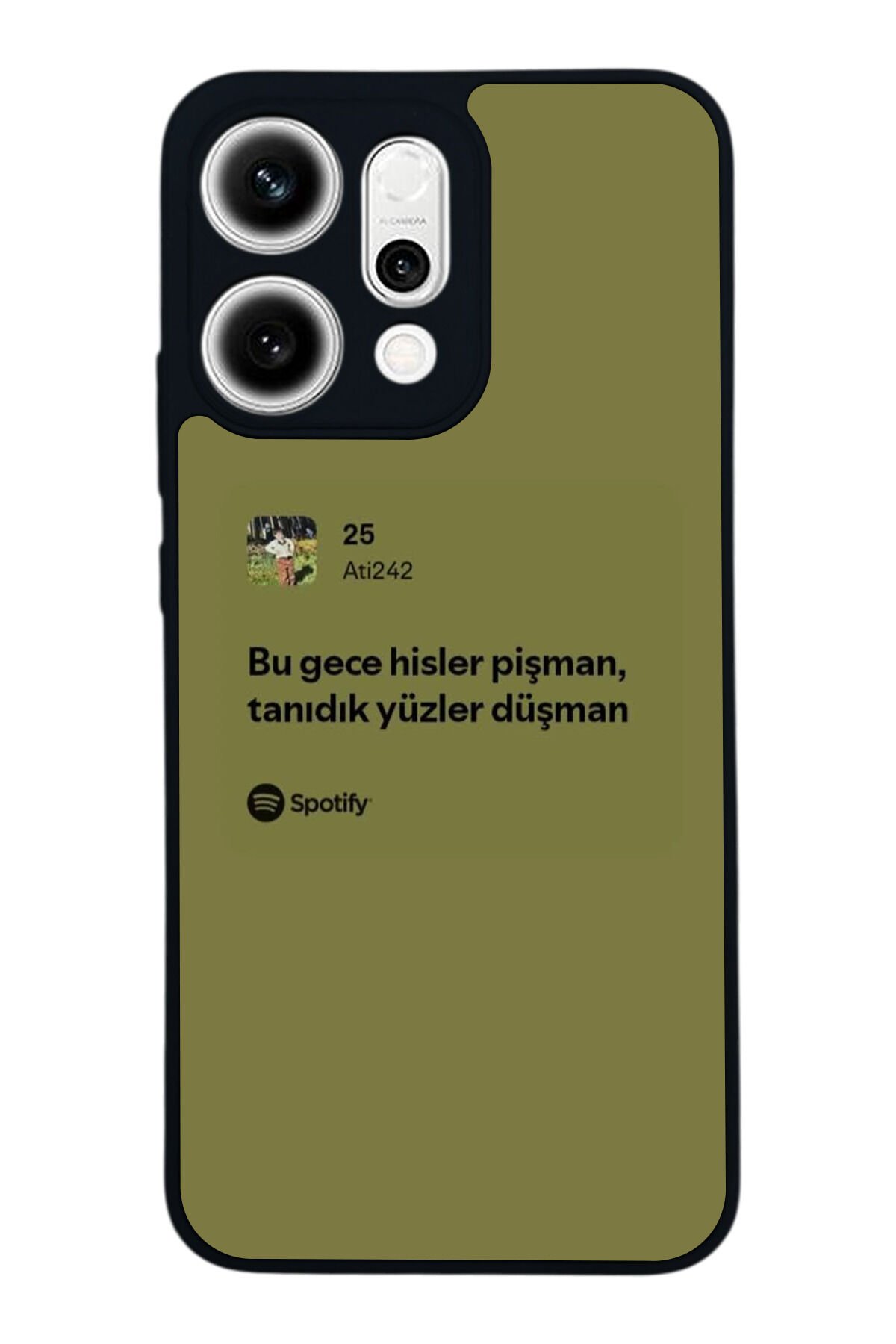 Oppo Reno 14 Uyumlu Sarki Sozleri Tasarımlı Glossy Premium Kılıf