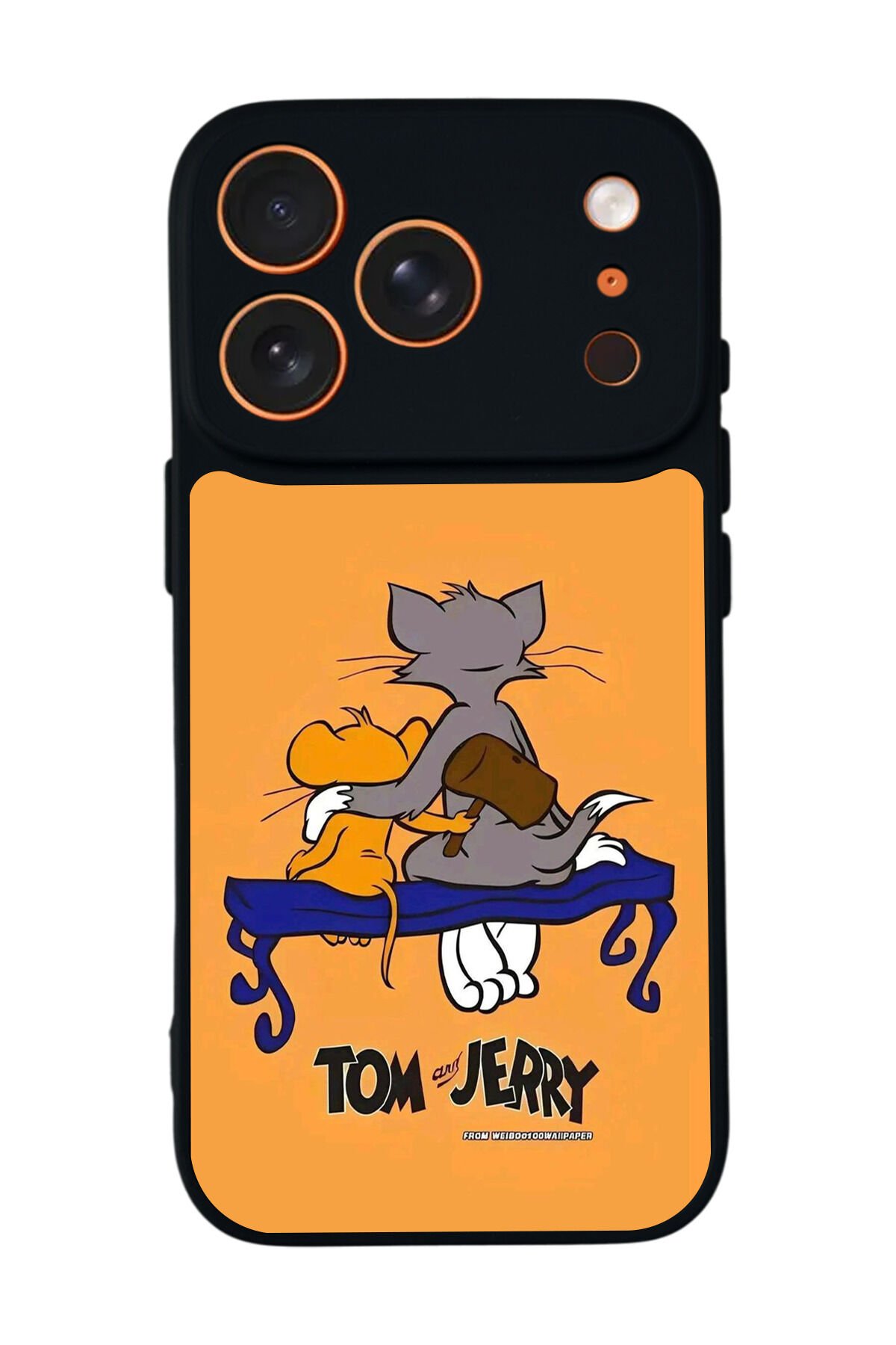 iPhone 17 Pro Max Uyumlu Tom And Jerry Tasarımlı Glossy Premium Kılıf