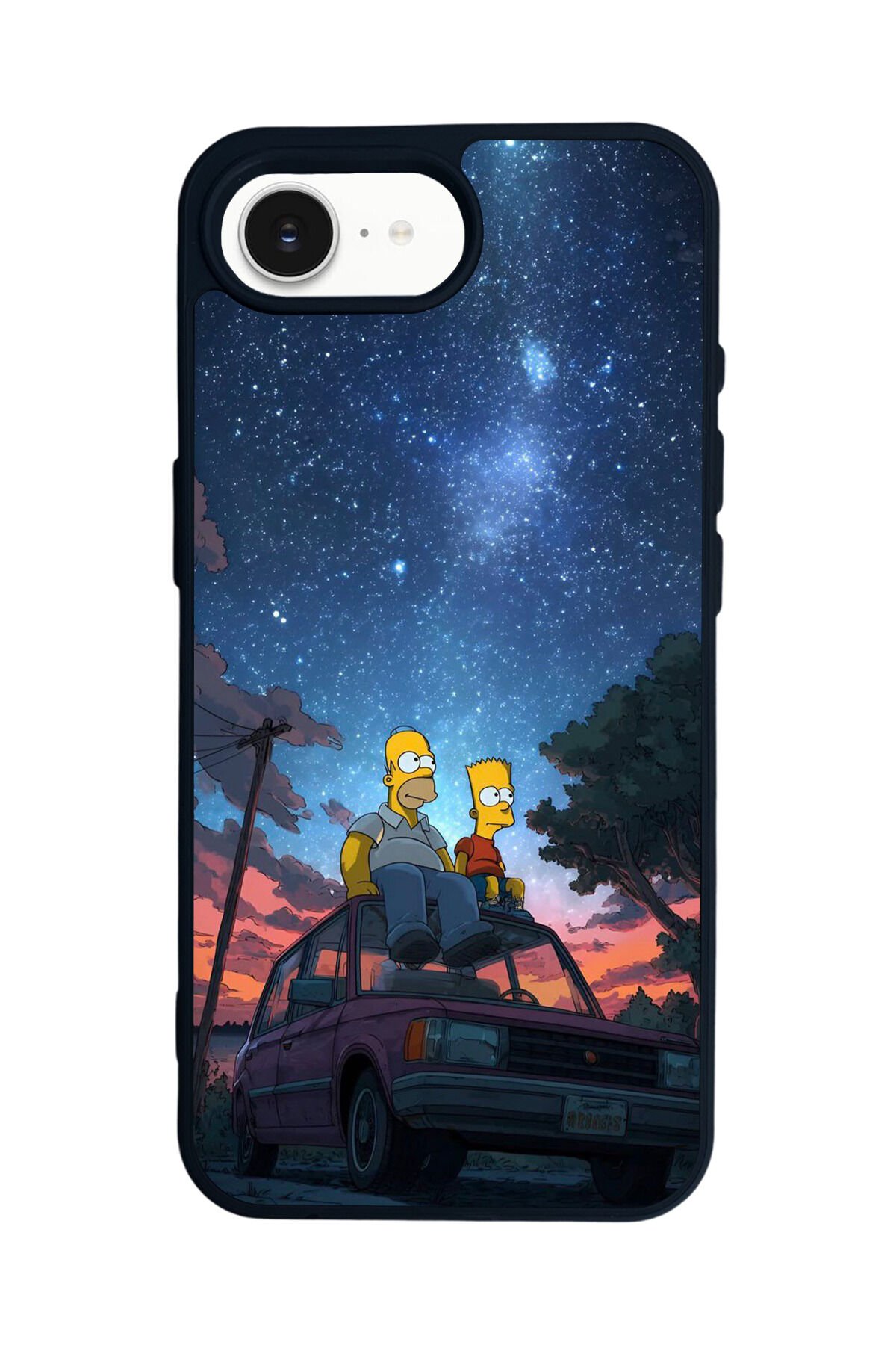 iPhone 16E Uyumlu The Simpsons Tasarımlı Glossy Premium Kılıf