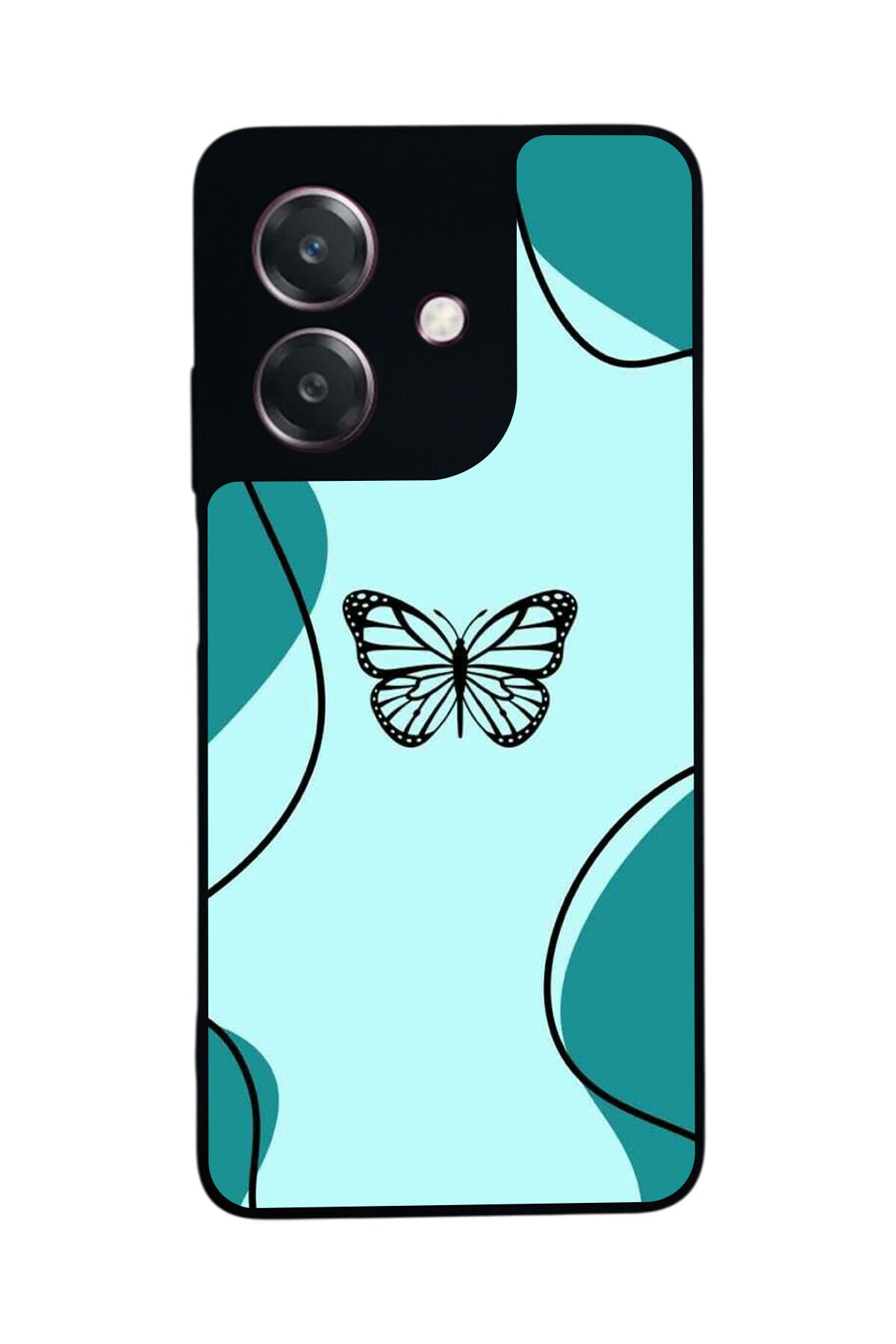 Oppo A3 5G Uyumlu Kelebek Tasarımlı Glossy Premium Kılıf