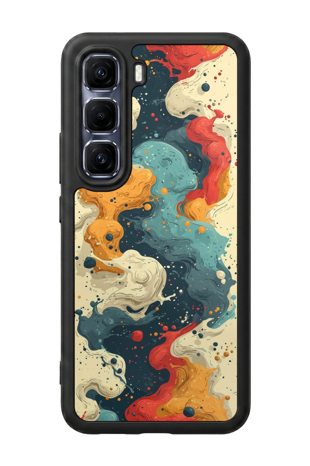 Infinix Hot 60 Pro Plus Uyumlu Abstract Tasarımlı Glossy Premium Kılıf