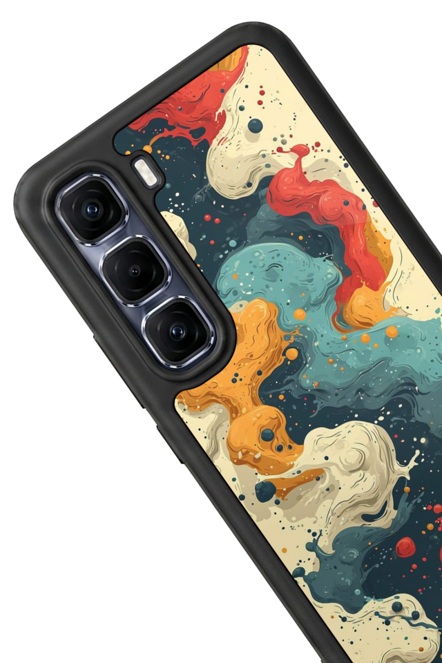 Infinix Hot 60 Pro Plus Uyumlu Abstract Tasarımlı Glossy Premium Kılıf