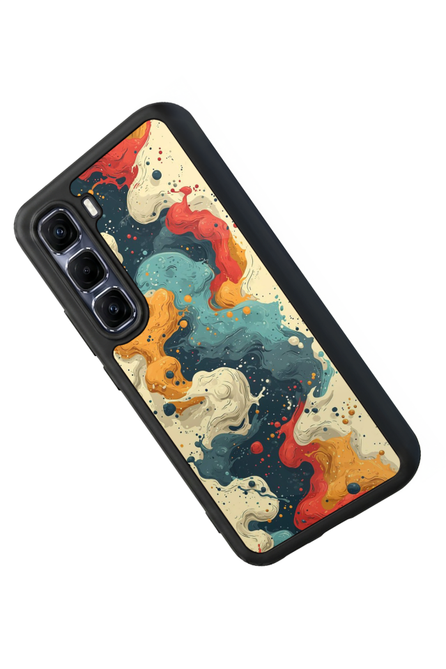 Infinix Hot 60 Pro Plus Uyumlu Abstract Tasarımlı Glossy Premium Kılıf