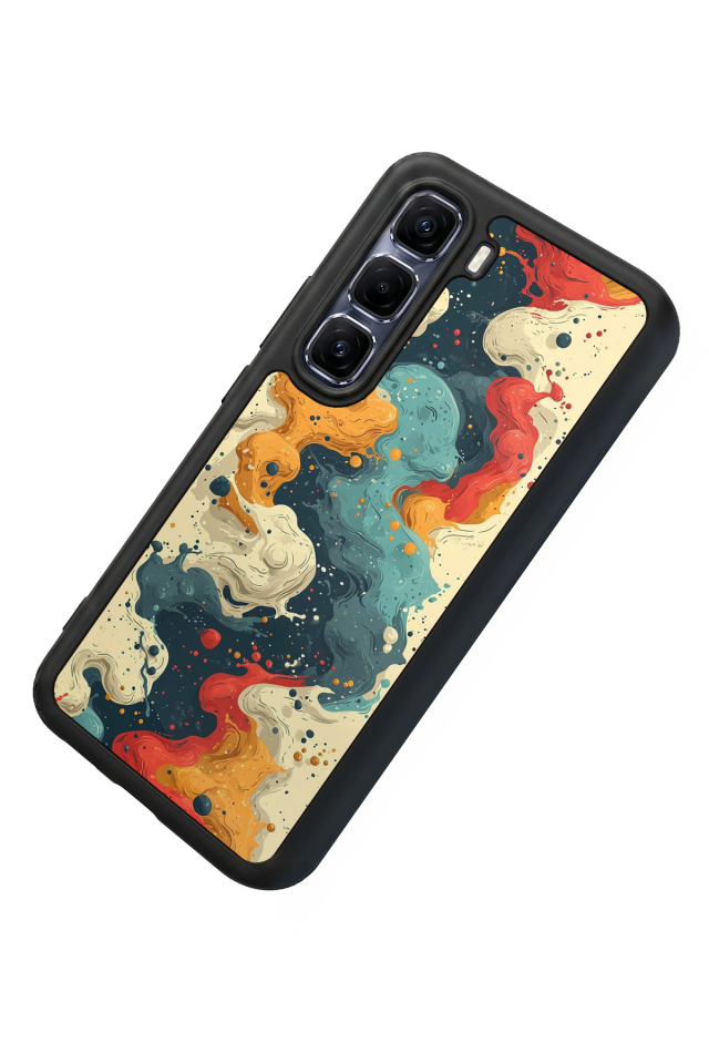 Infinix Hot 60 Pro Plus Uyumlu Abstract Tasarımlı Glossy Premium Kılıf