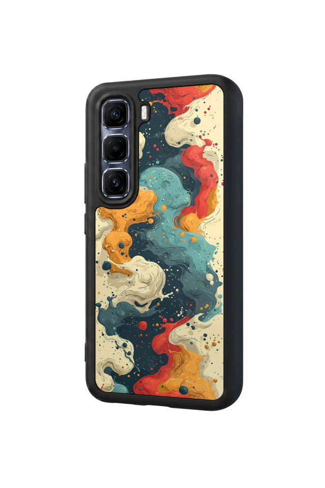 Infinix Hot 60 Pro Plus Uyumlu Abstract Tasarımlı Glossy Premium Kılıf