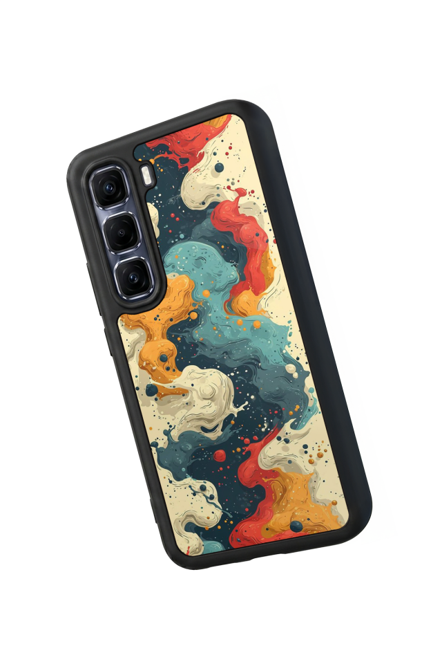 Infinix Hot 60 Pro Plus Uyumlu Abstract Tasarımlı Glossy Premium Kılıf