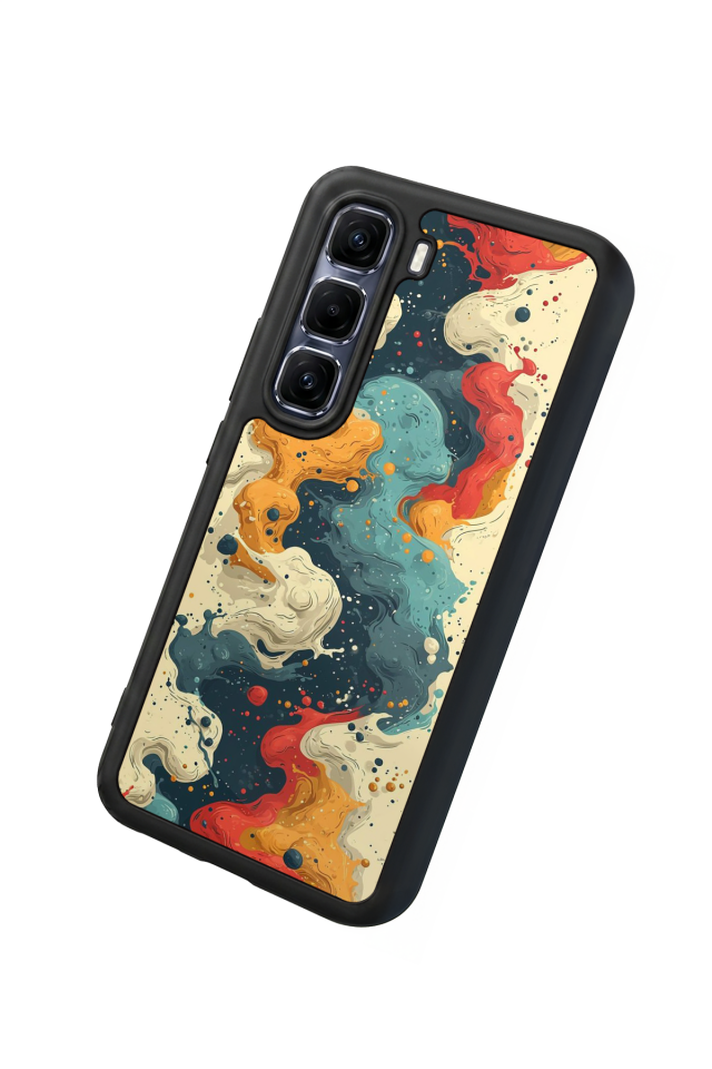 Infinix Hot 60 Pro Plus Uyumlu Abstract Tasarımlı Glossy Premium Kılıf