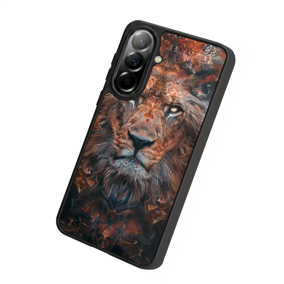 Samsung Galaxy A37 Uyumlu Aslan Tasarımlı Glossy Premium Kılıf