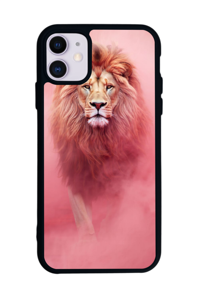 iPhone 11 Uyumlu Aslan Tasarımlı Glossy Premium Kılıf