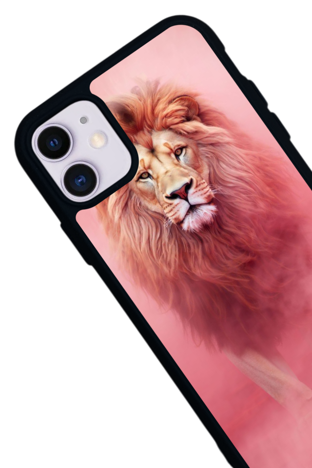 iPhone 11 Uyumlu Aslan Tasarımlı Glossy Premium Kılıf