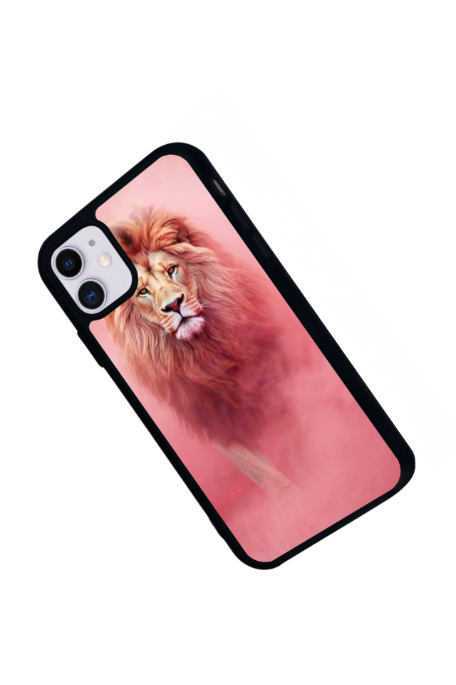 iPhone 11 Uyumlu Aslan Tasarımlı Glossy Premium Kılıf